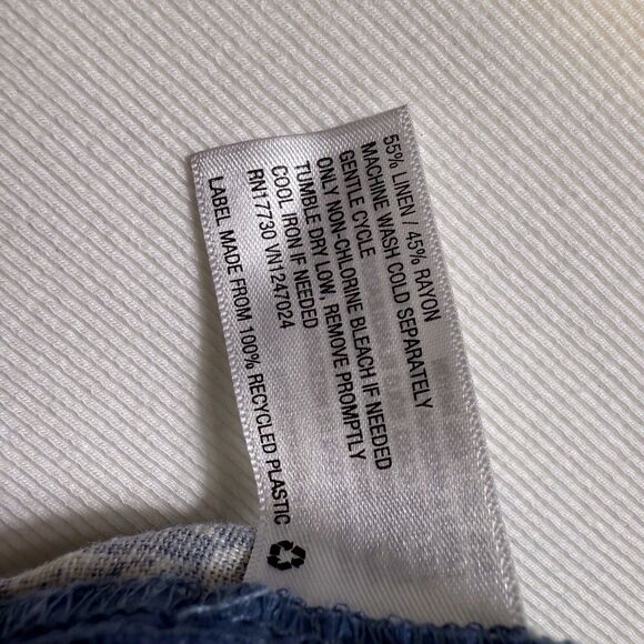 Women's Floral High-Rise Pull-On Shorts Universal Thread Blue XS Pockets Linen - Picture 10 of 10